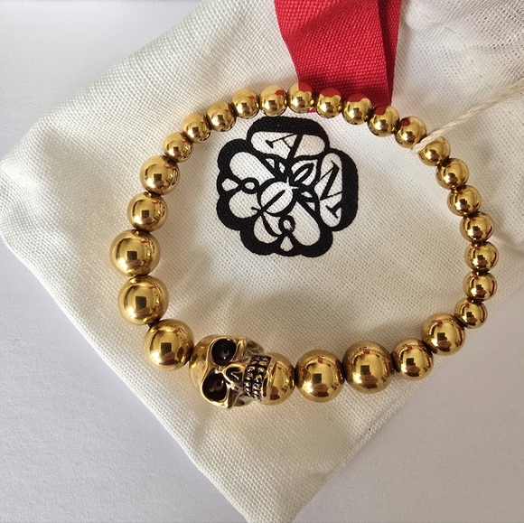 Alexander McQueen Skull Bracelet Gold - Picture 5 of 7